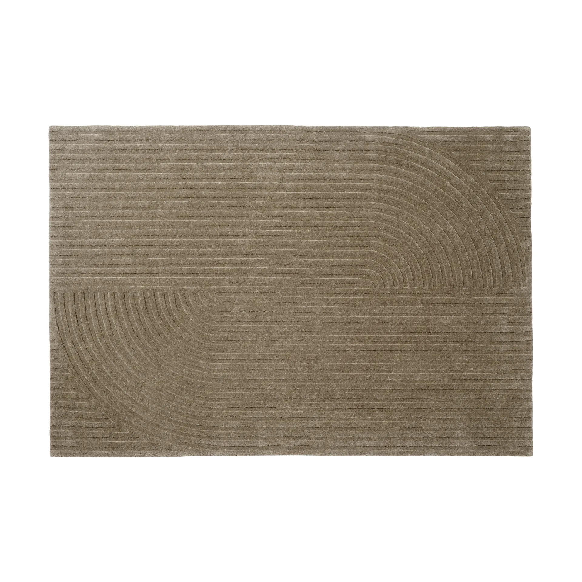 Muuto Relevo Rug Quattro tapis en laine Taupe, cm