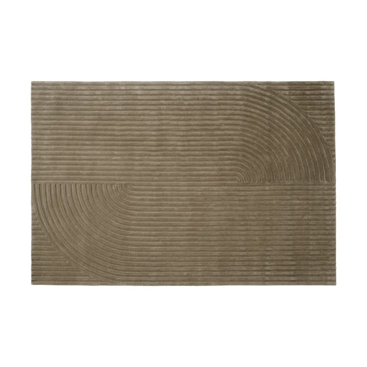 Relevo Rug Quattro tapis en laine - Taupe, 200x300 cm - Muuto