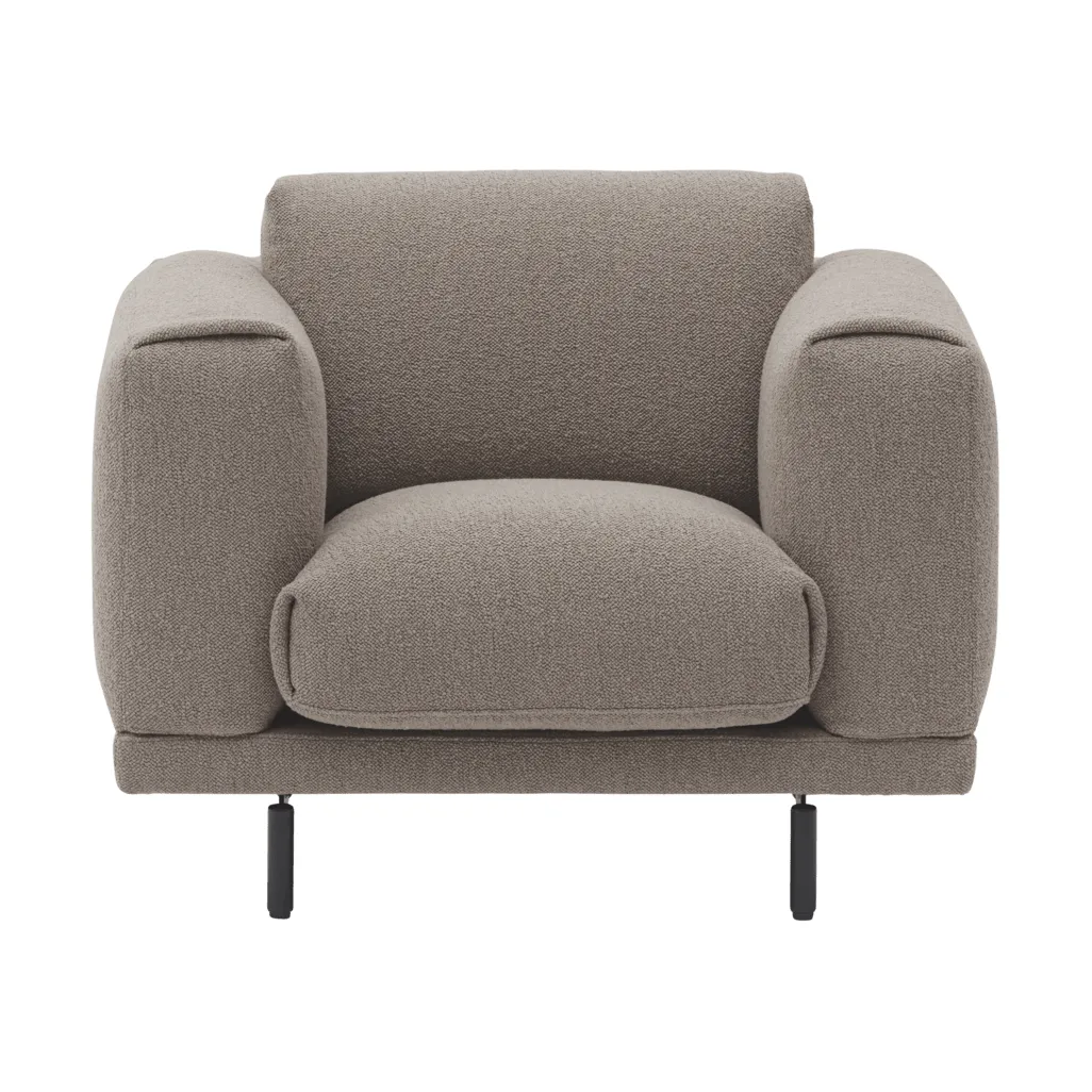Rest Lounge Chair fauteuil lounge, Hearth 6-pieds noirs Muuto
