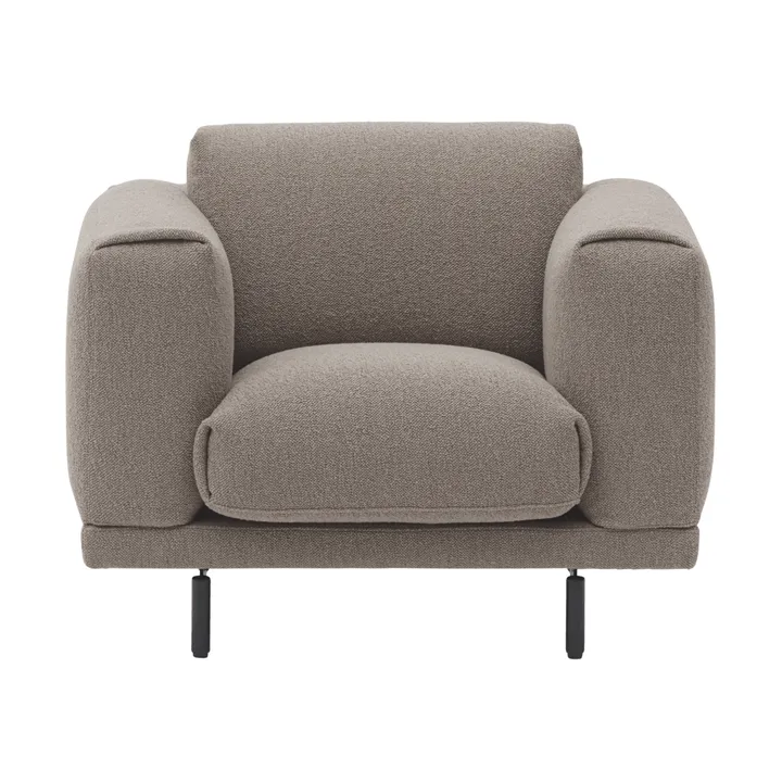 Rest Lounge Chair fauteuil lounge - Hearth 6-pieds noirs - Muuto