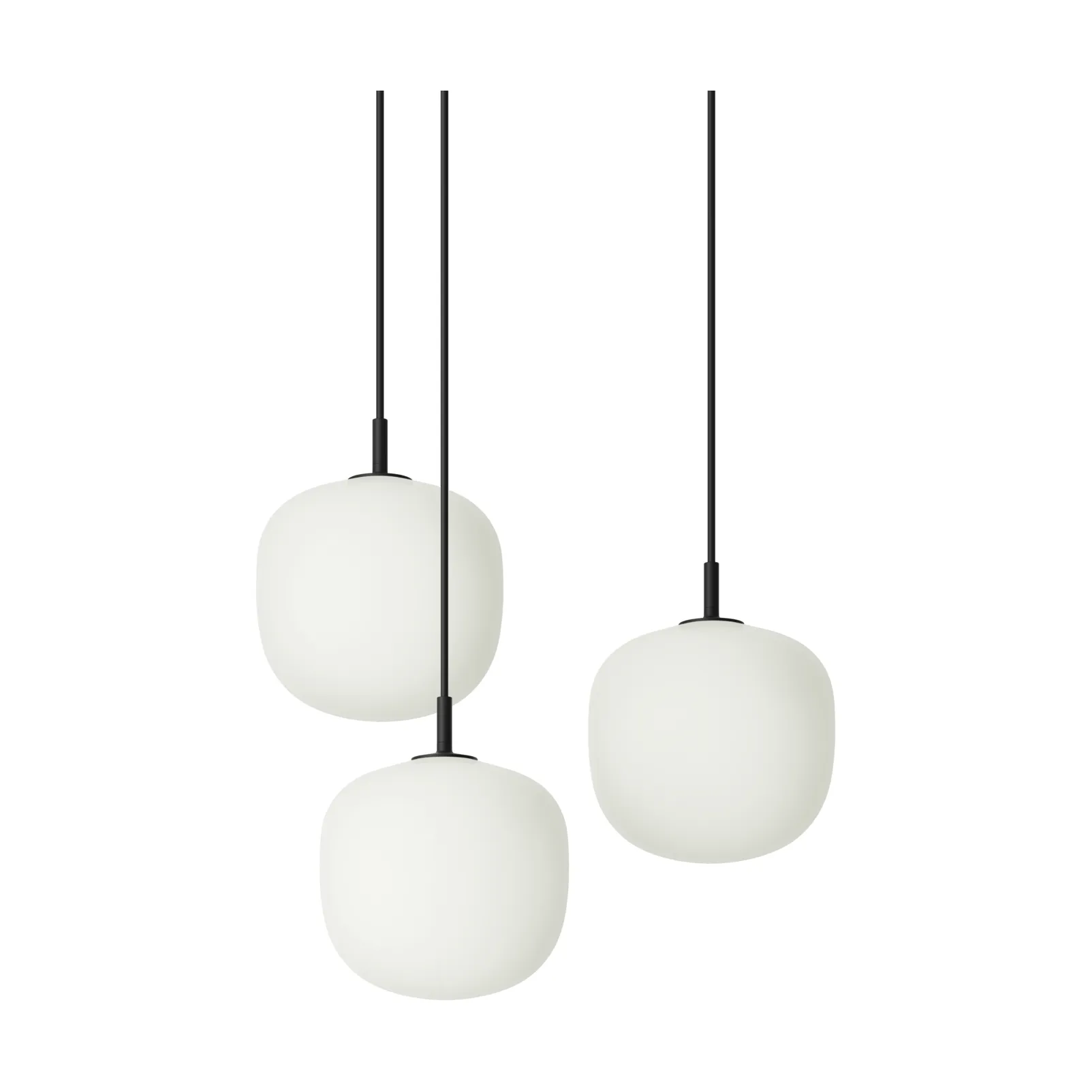 Rime Pendant Cluster 3 suspension, Noir, Ø18 cm Muuto