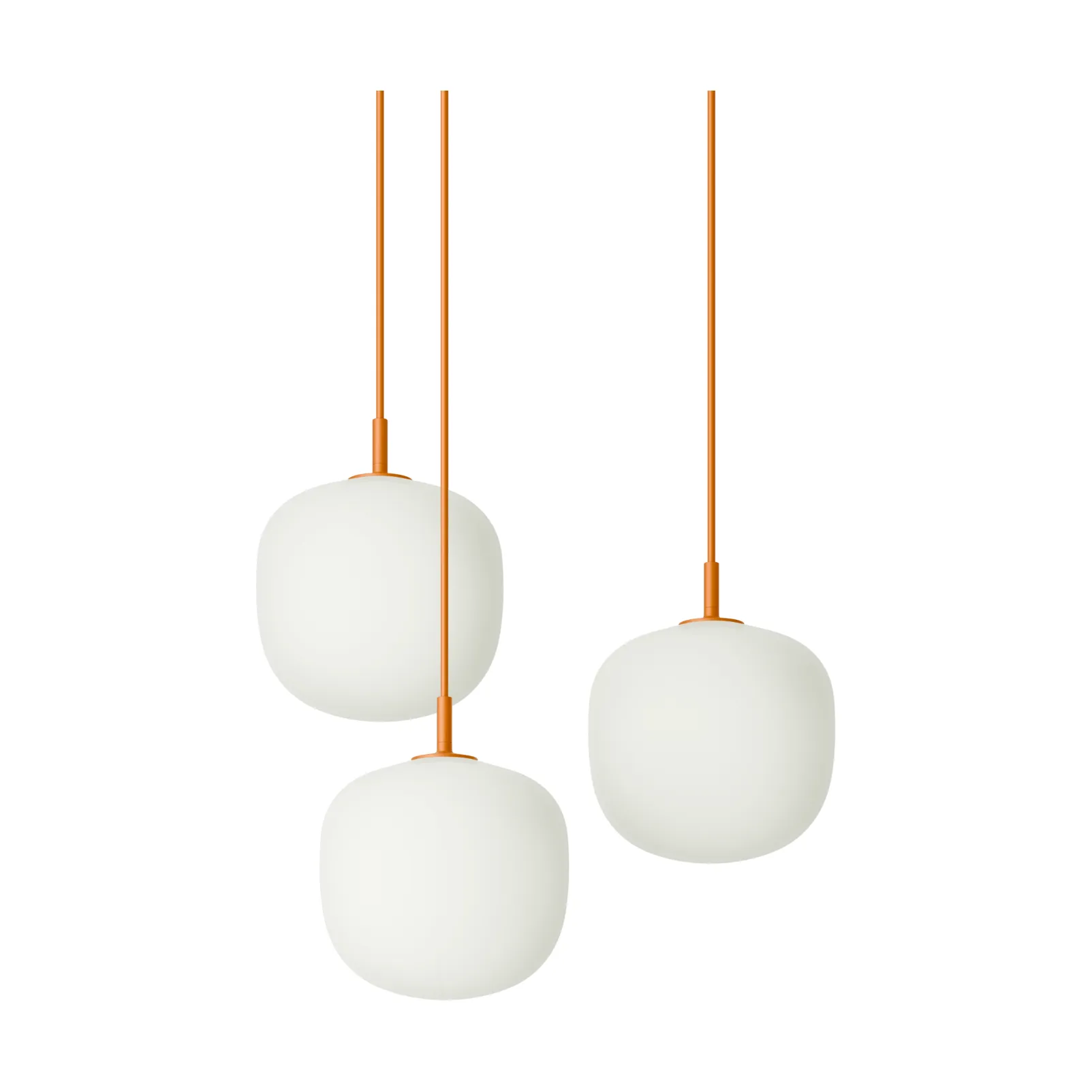 Rime Pendant Cluster 3 suspension, Orange, Ø18 cm Muuto