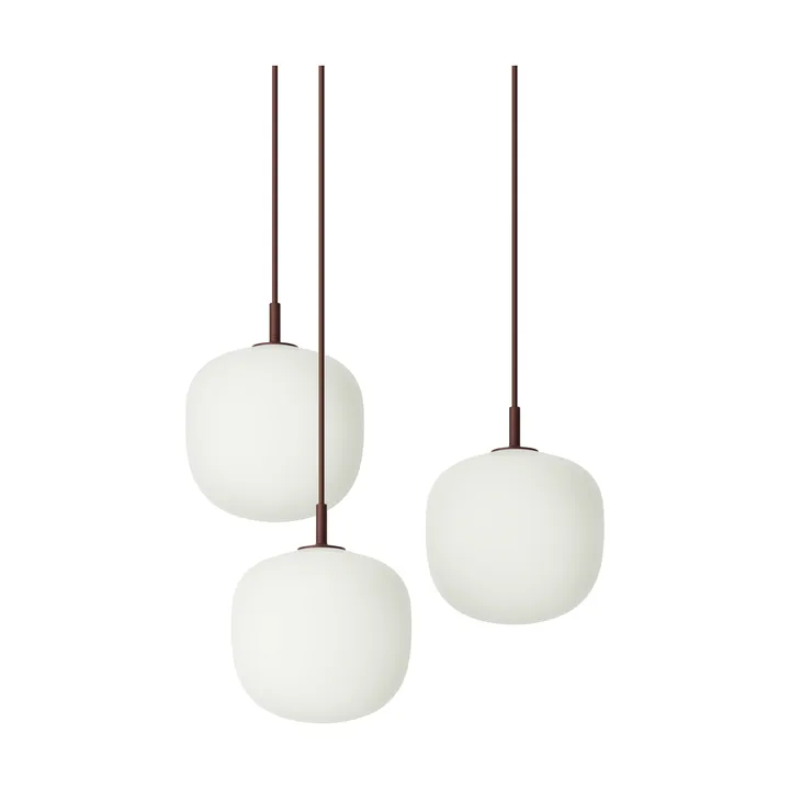 Rime Pendant Cluster 3 suspension - Rouge profond, Ø18 cm - Muuto