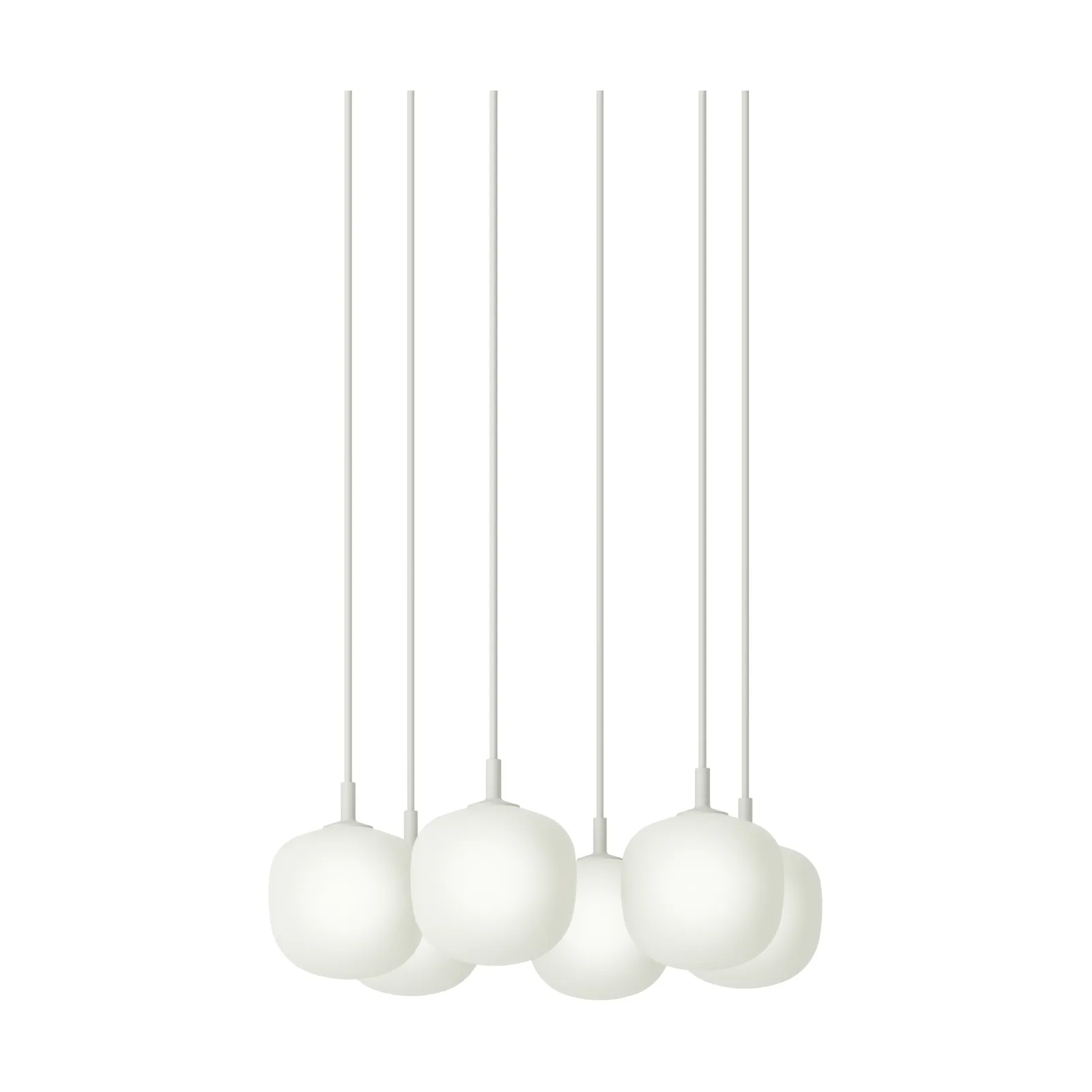 Rime Pendant Cluster 6 suspension, Blanc, Ø12 cm Muuto