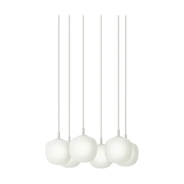 Rime Pendant Cluster 6 suspension - Blanc, Ø12 cm - Muuto