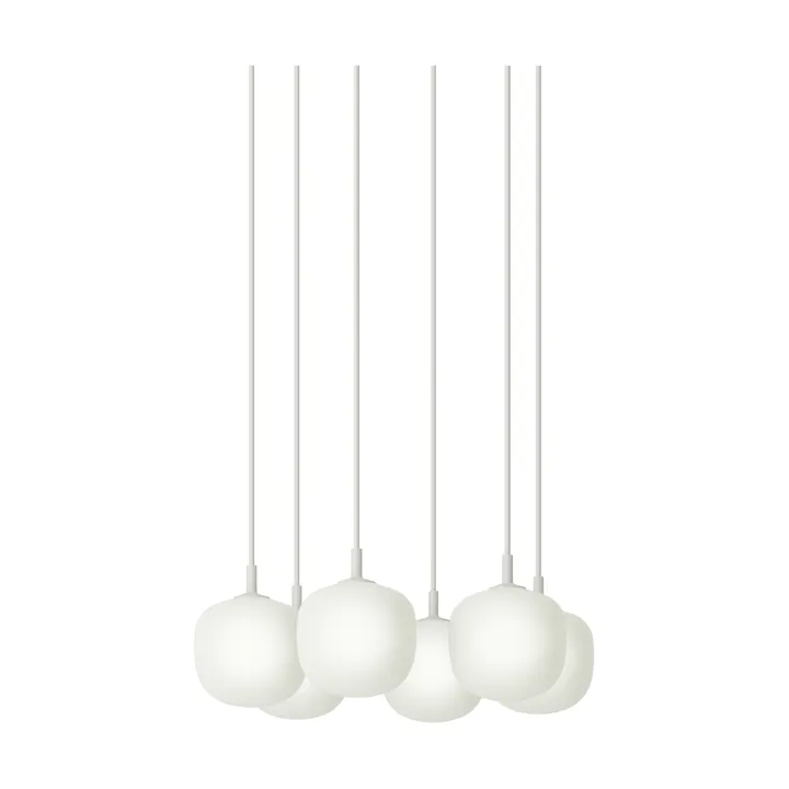 Rime Pendant Cluster 6 suspension - Blanc, Ø12 cm - Muuto