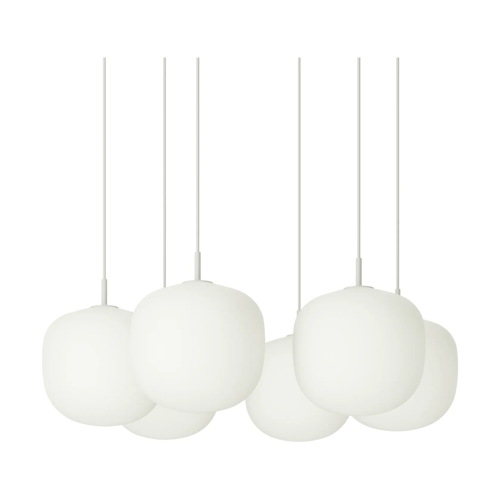 Rime Pendant Cluster 6 suspension, Blanc, Ø25 cm Muuto