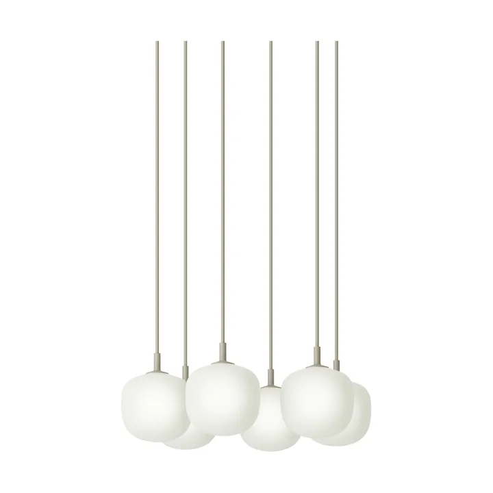 Rime Pendant Cluster 6 suspension - Gris, Ø12 cm - Muuto