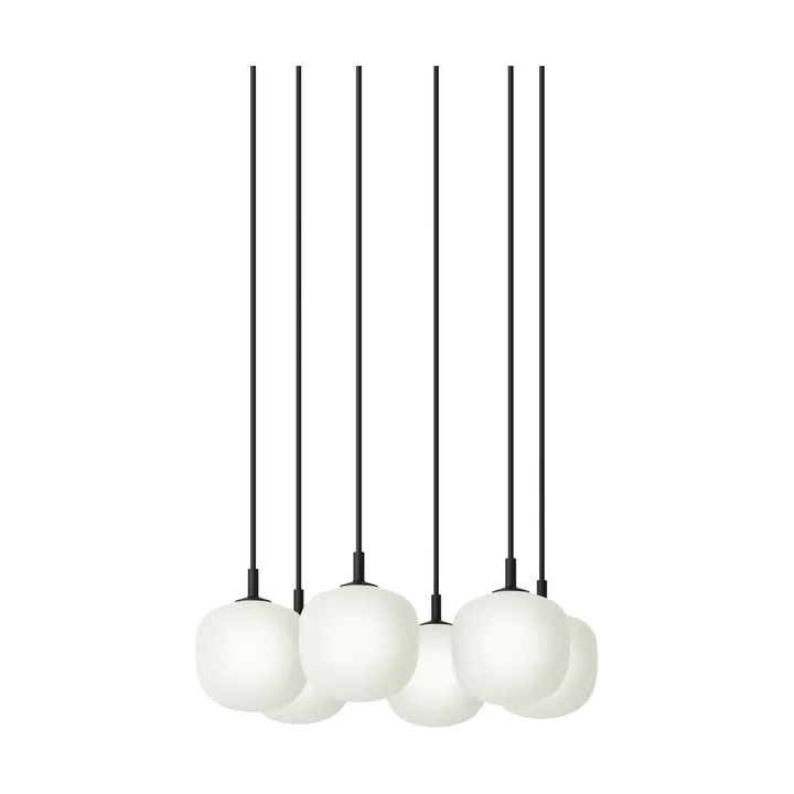 Rime Pendant Cluster 6 suspension - Noir, Ø12 cm - Muuto