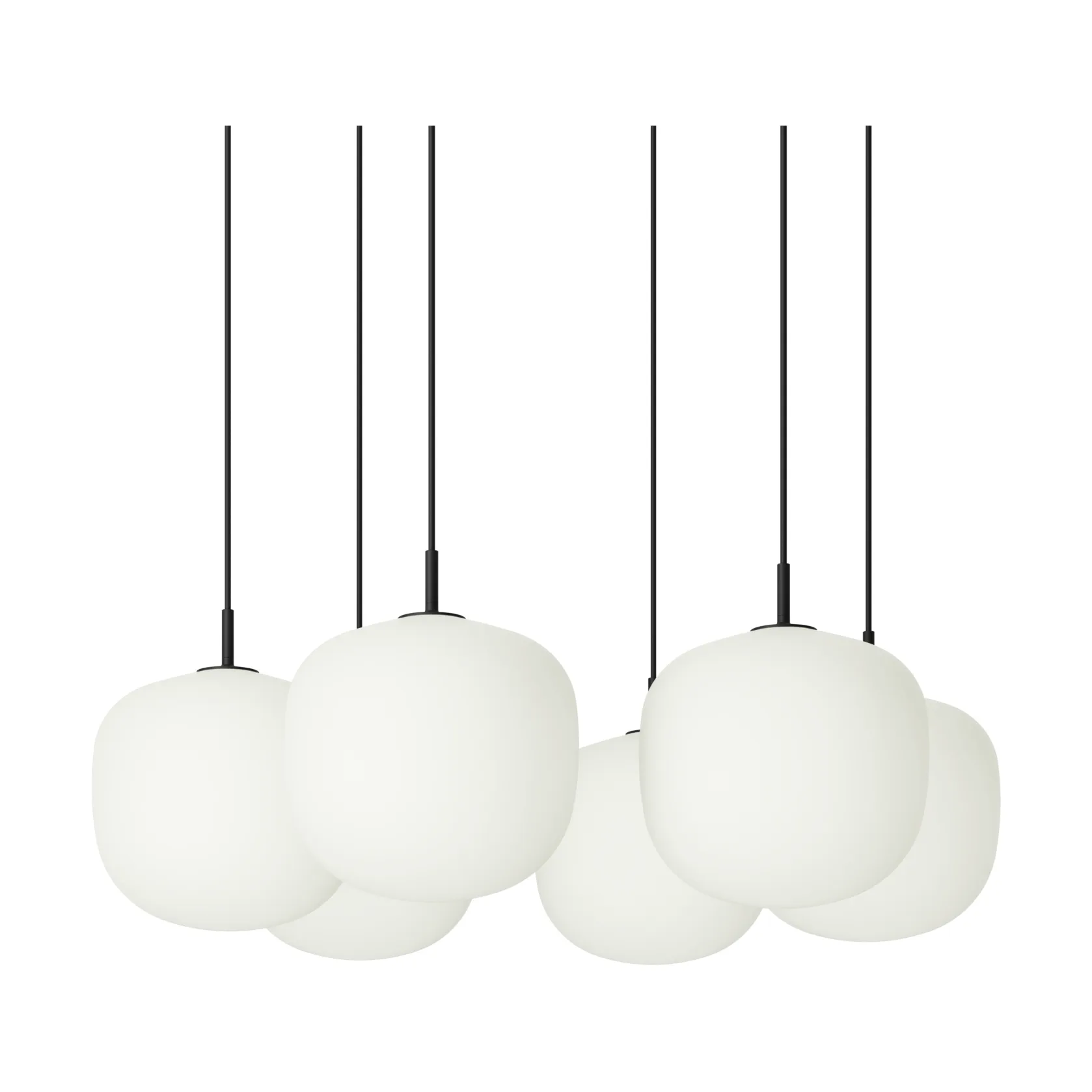 Rime Pendant Cluster 6 suspension, Noir, Ø25 cm Muuto