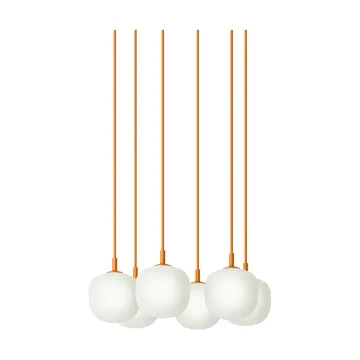 Rime Pendant Cluster 6 suspension - Orange, Ø12 cm - Muuto