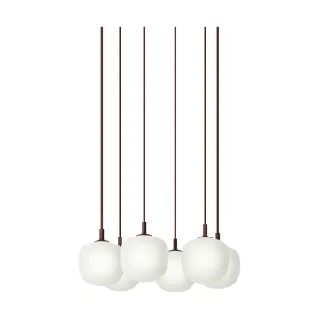 Rime Pendant Cluster 6 suspension - Rouge foncé, Ø12 cm - Muuto