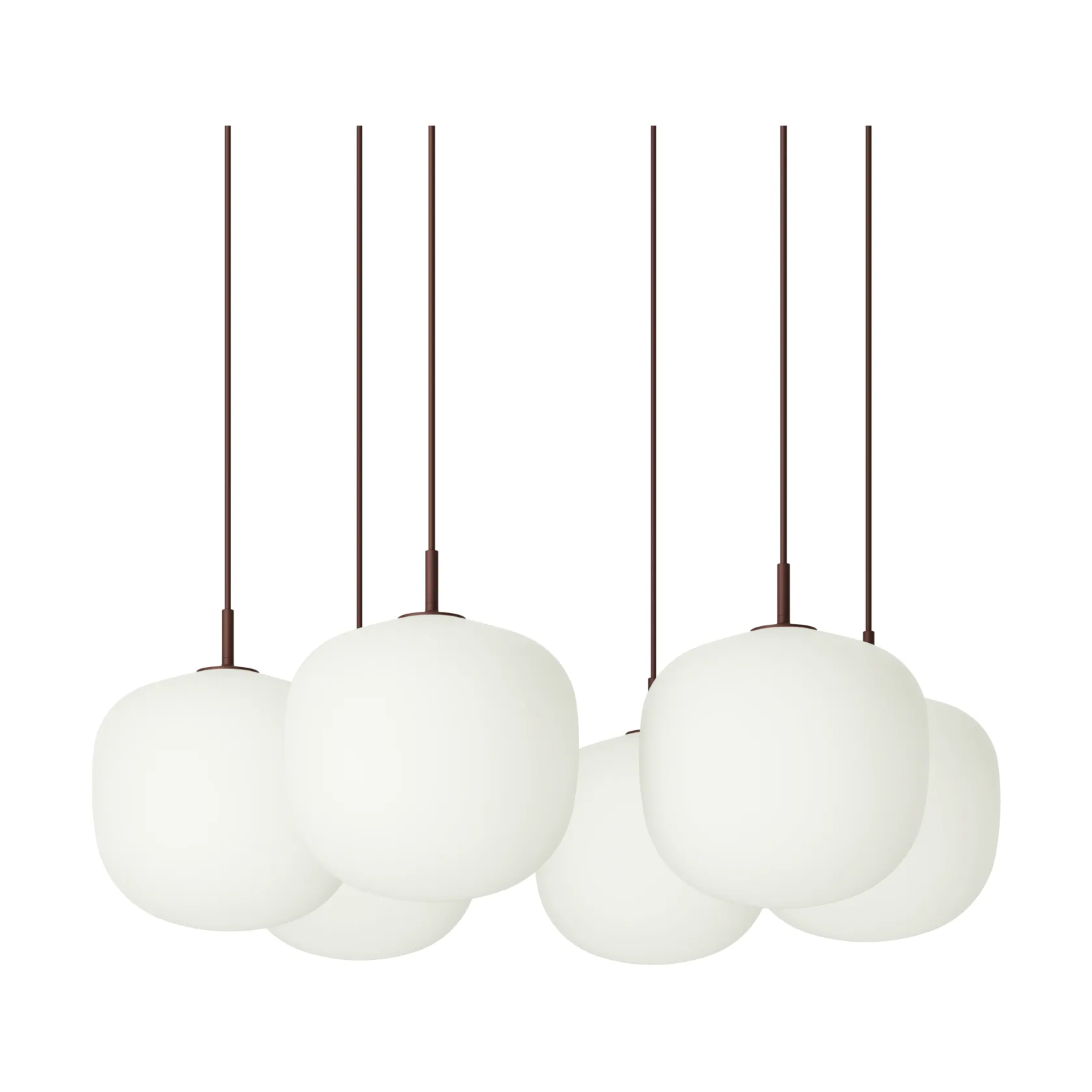 Rime Pendant Cluster 6 suspension, Rouge profond, Ø25 cm Muuto