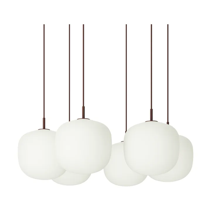 Rime Pendant Cluster 6 suspension - Rouge profond, Ø25 cm - Muuto