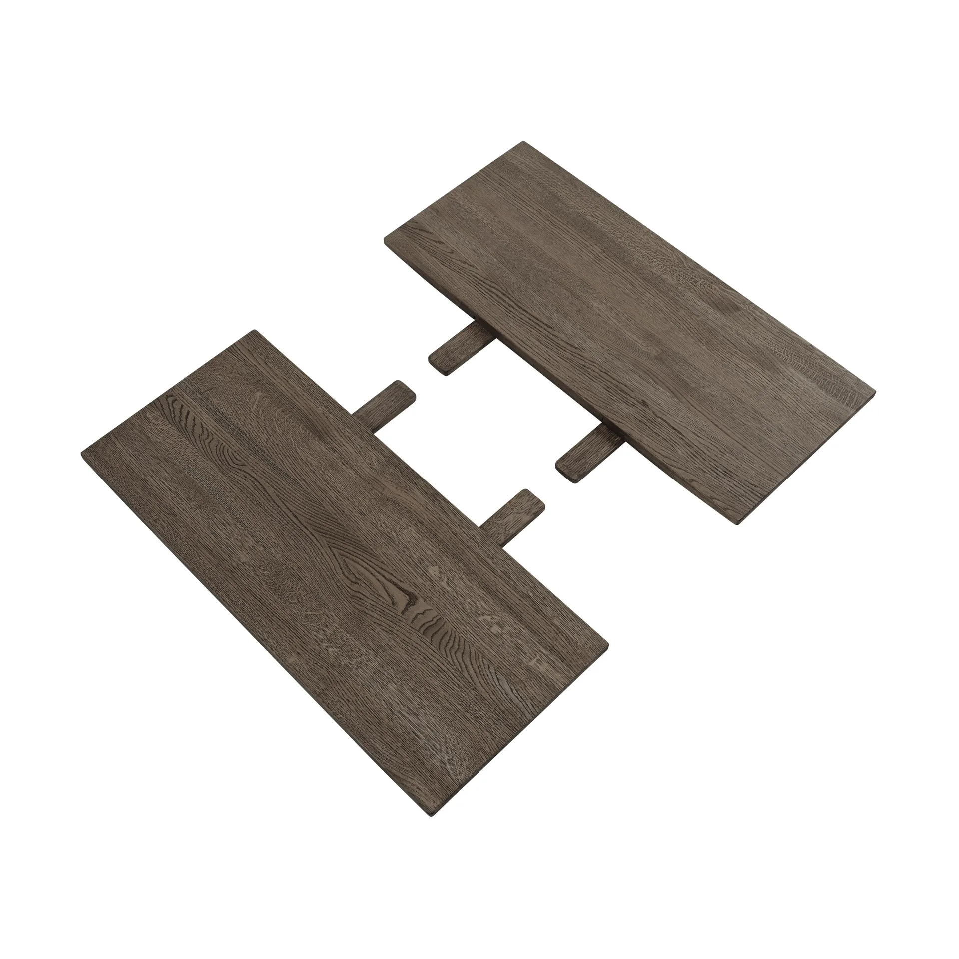 Set de 2 rallonges Earnest Extendable, Dark oiled oak Muuto