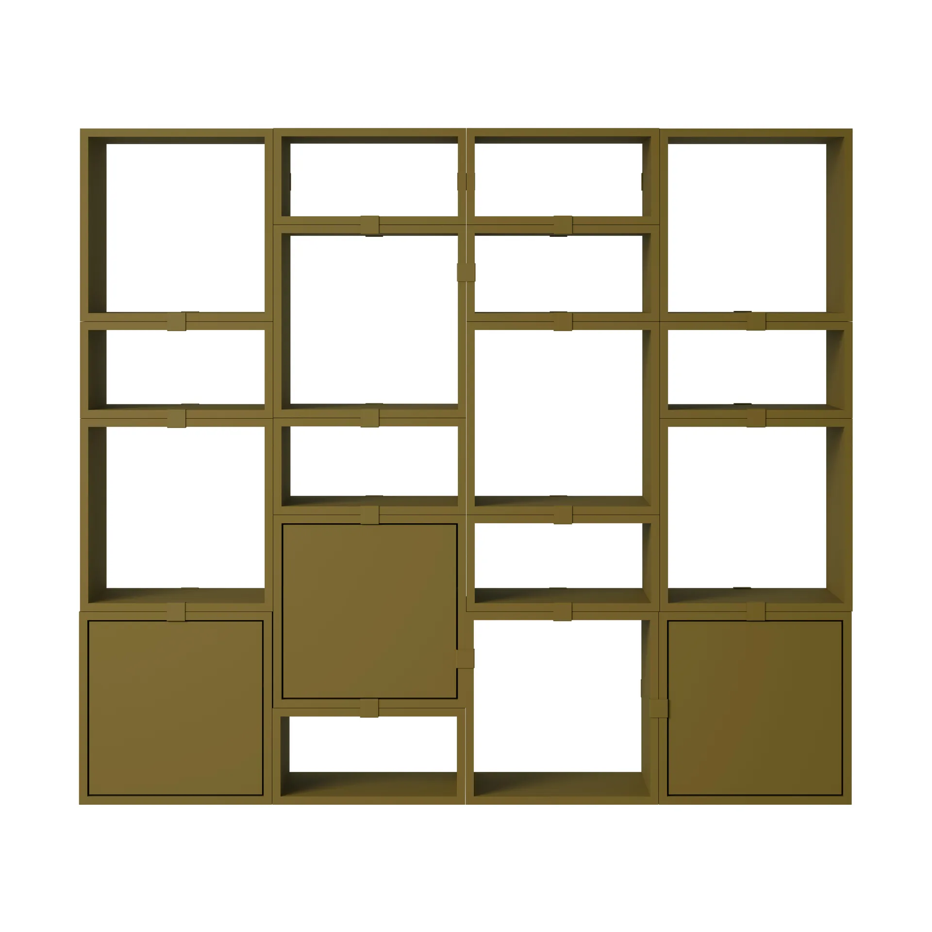 Système de rangement Stacked bibliothèque configuration 4, Brown green Muuto