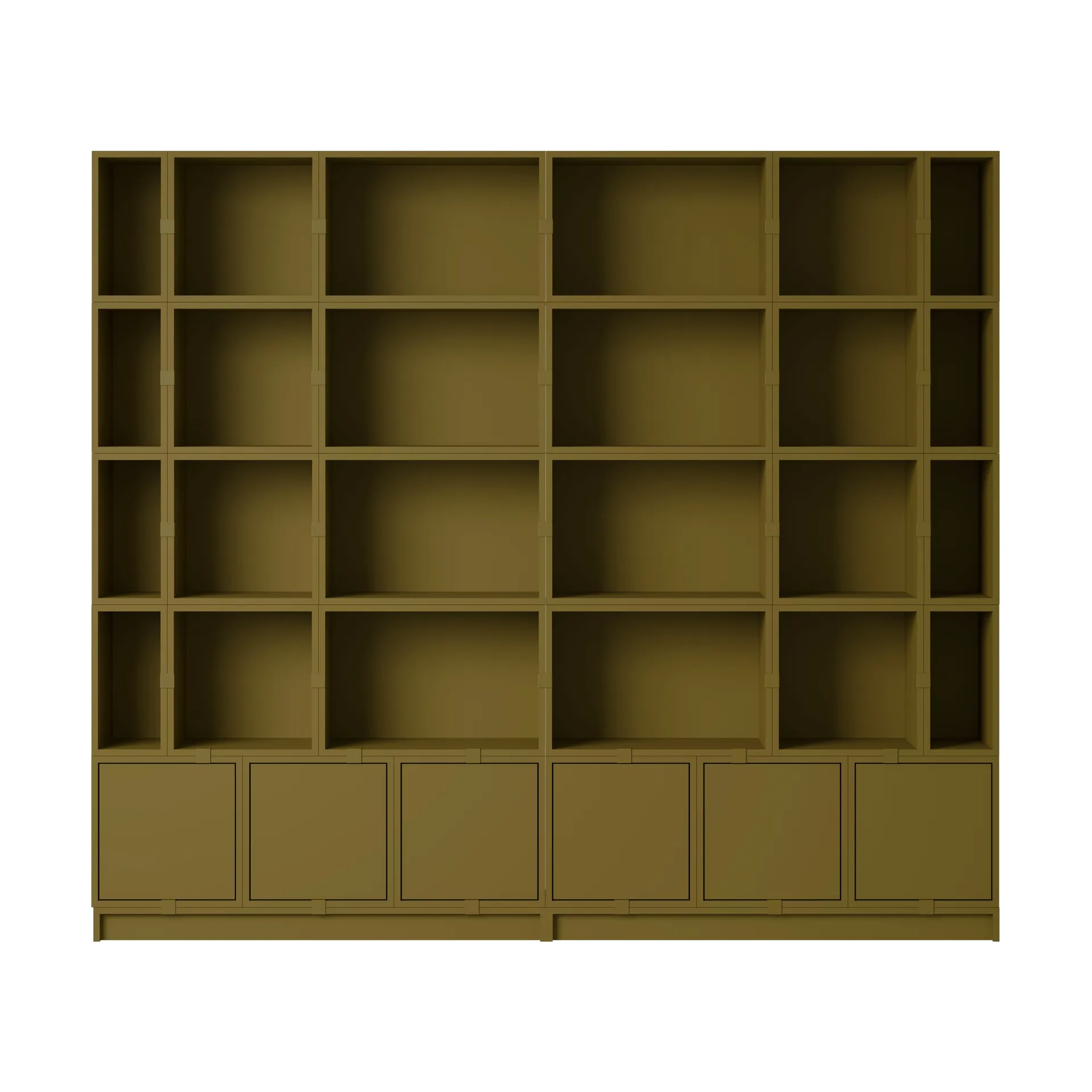 Système de rangement Stacked Bookcase Configuration 1, Brown Green Muuto