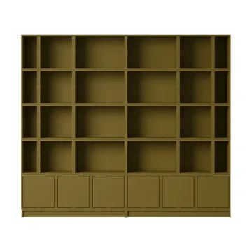 Système de rangement Stacked Bookcase Configuration 1 - Brown Green - Muuto