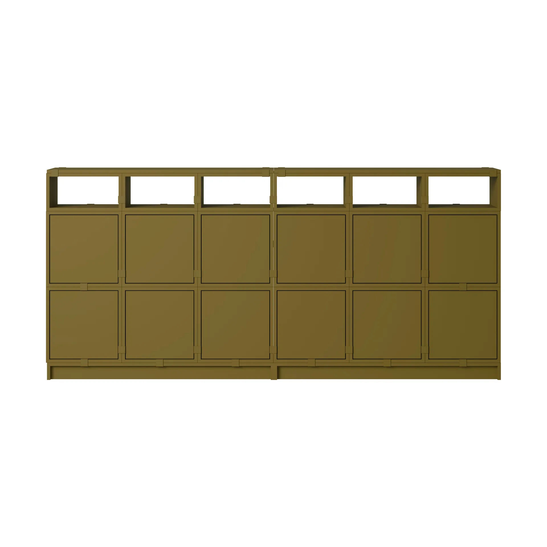 Système de rangement Stacked buffet configuration 1, Brown green Muuto