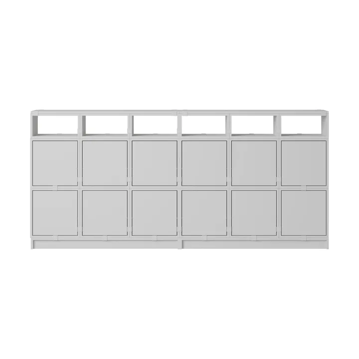 Système de rangement Stacked buffet configuration 1 - Grey - Muuto