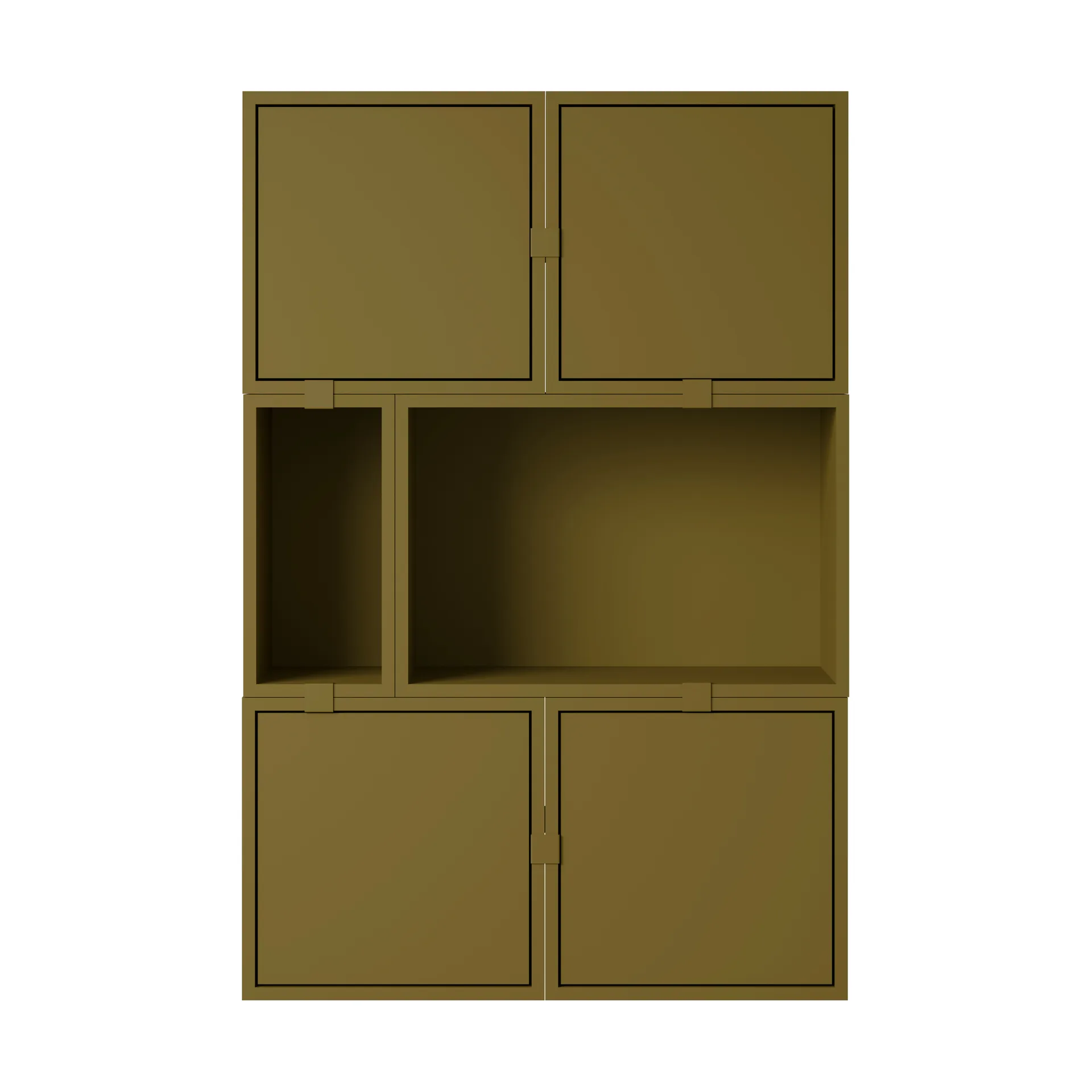 Système de rangement Stacked buffet configuration 4, Brown green Muuto