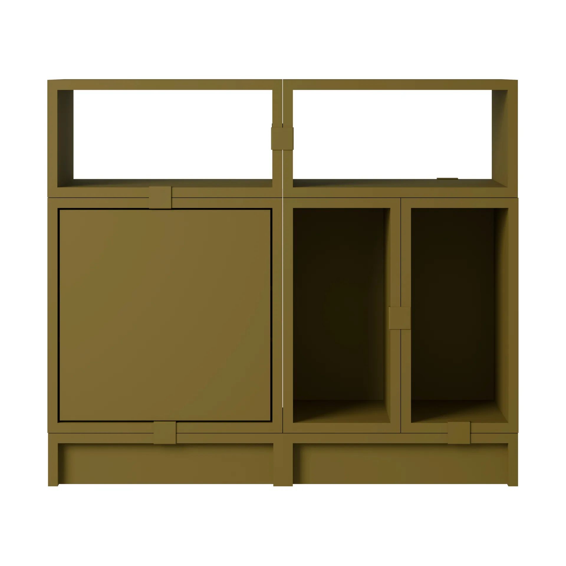 Système de rangement Stacked bureau configuration 5, Brown green Muuto