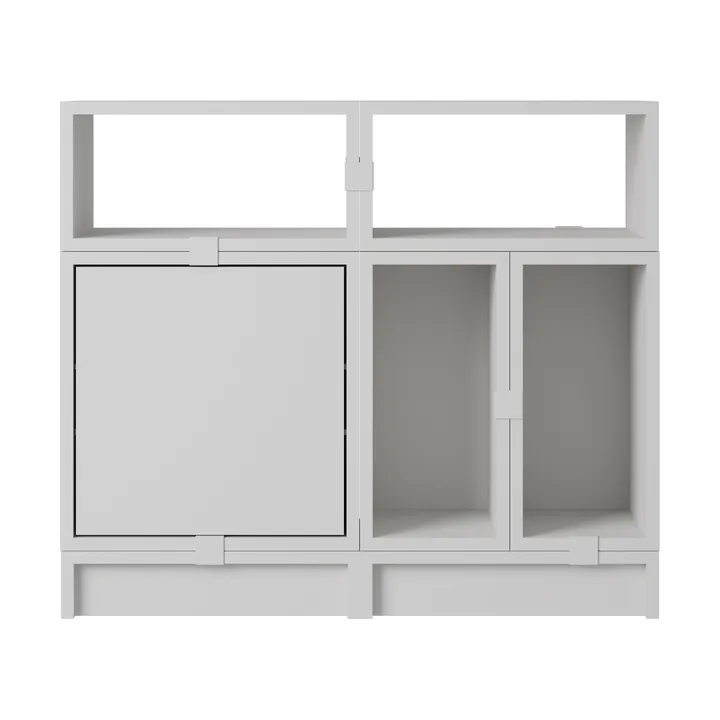 Système de rangement Stacked bureau configuration 5 - Grey - Muuto