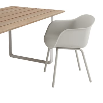 Table 70/70 Outdoor 225x90 cm avec structure en acier gris - undefined - Muuto