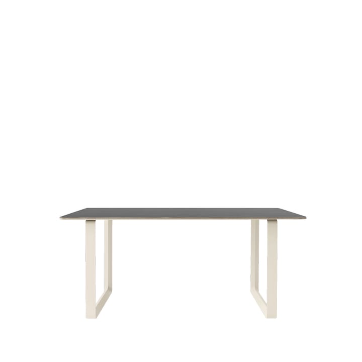 Table à manger 70/70 170x85 cm - Black linoleum-Plywood-Sand - Muuto