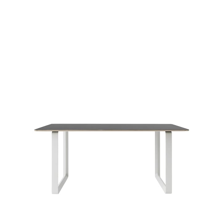 Table à manger 70/70 170x85 cm - Black linoleum-Plywood-White - Muuto
