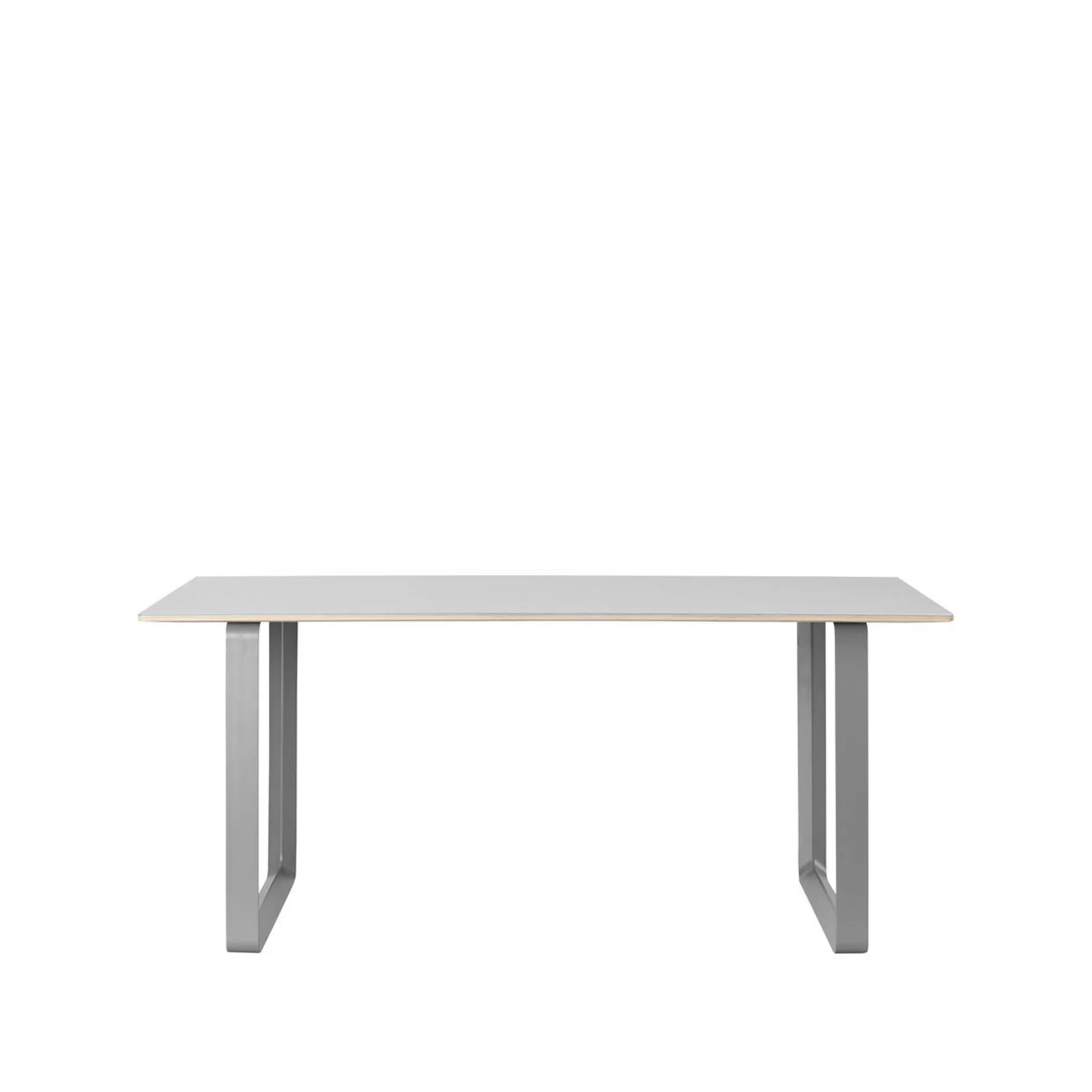 Table à manger 70/70 170x85 cm, Grey linoleum-Plywood-Grey Muuto