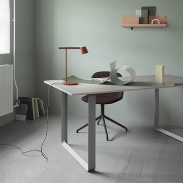 Table à manger 70/70 170x85 cm - Grey linoleum-Plywood-Grey - Muuto