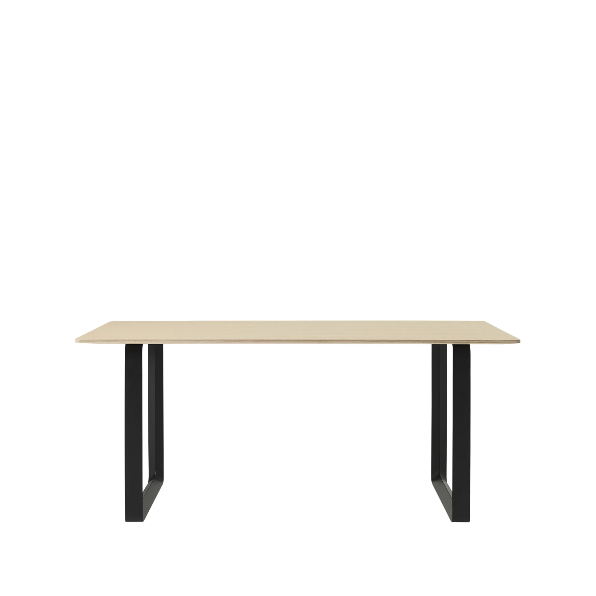 Table à manger 70/70 170x85 cm, Oak veener-Plywood-Black Muuto