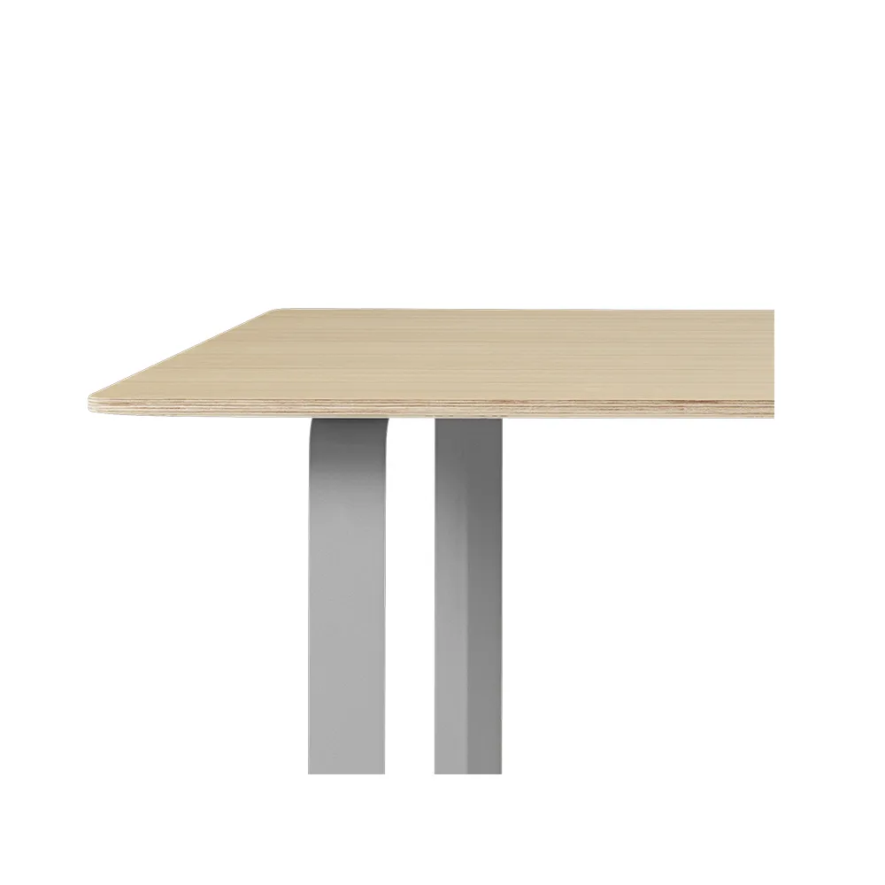 Table à manger 70/70 170x85 cm, Oak veneer-Plywood-Grey Muuto