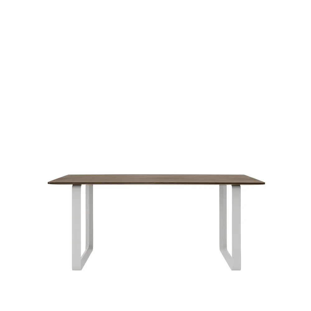 Table à manger 70/70 170x85 cm, Solid smoked oak-Grey Muuto