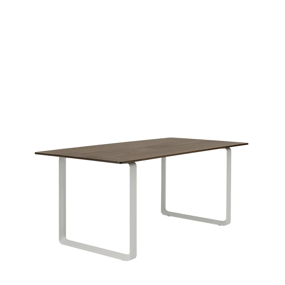 Table à manger 70/70 170x85 cm, Solid smoked oak-Grey Muuto
