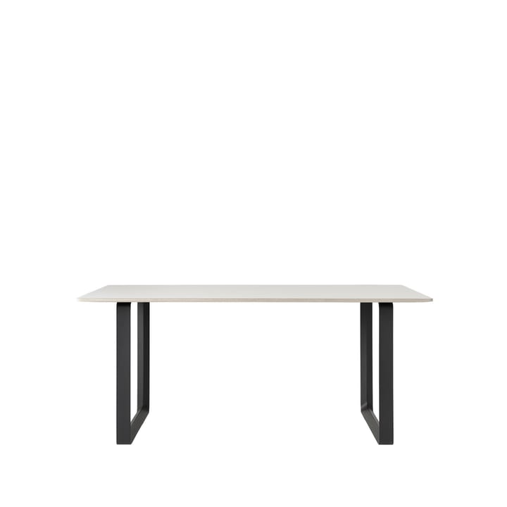 Table à manger 70/70 170x85 cm - White laminate-Plywood-Black - Muuto