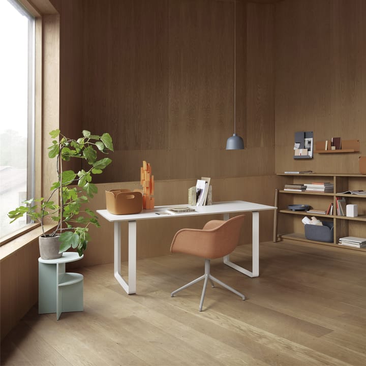Table à manger 70/70 170x85 cm, White laminate-Plywood-Sand Muuto