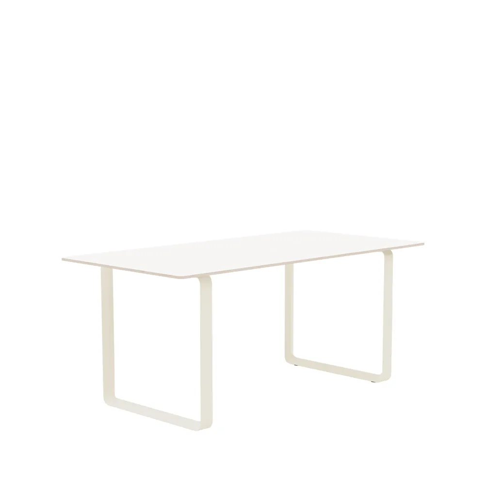 Table à manger 70/70 170x85 cm, White laminate-Plywood-Sand Muuto