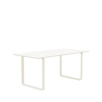 Table à manger 70/70 170x85 cm - White laminate-Plywood-Sand - Muuto