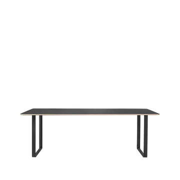 Table à manger 70/70 225x90 cm - Black linoleum-Plywood-Black
​ - Muuto