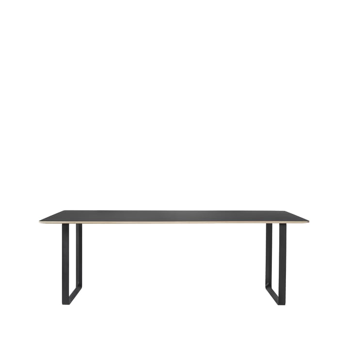 Table à manger 70/70 225x90 cm - Black linoleum-Plywood-Black
​ - Muuto