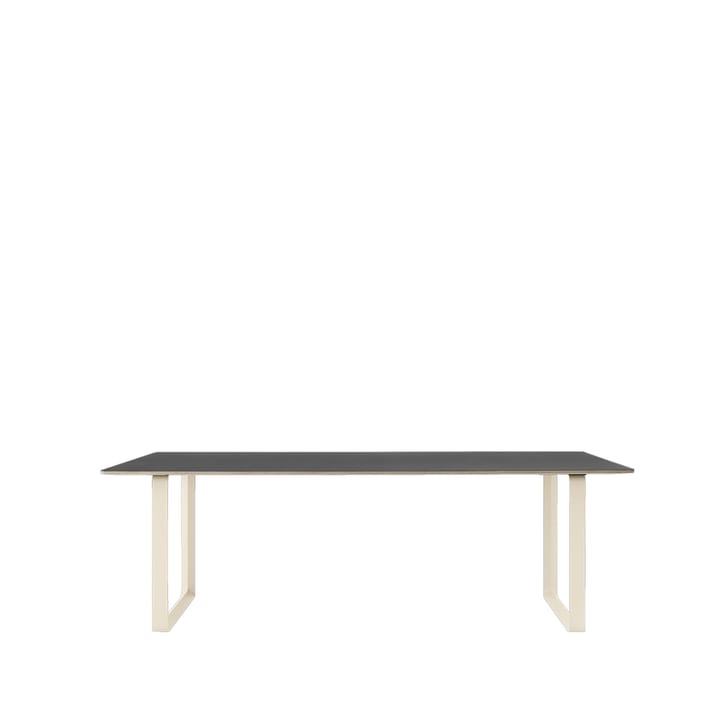 Table à manger 70/70 225x90 cm - Black linoleum-Plywood-Sand - Muuto