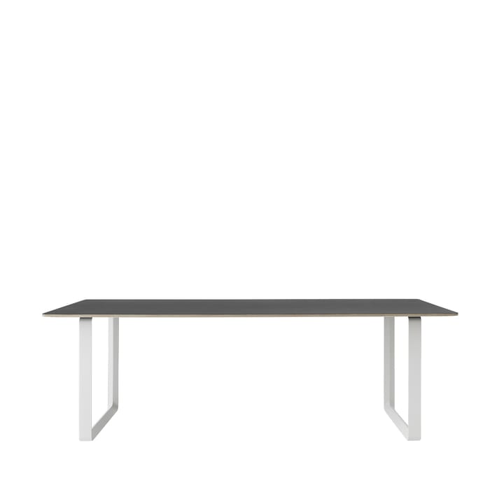 Table à manger 70/70 225x90 cm - Black linoleum-Plywood-White - Muuto