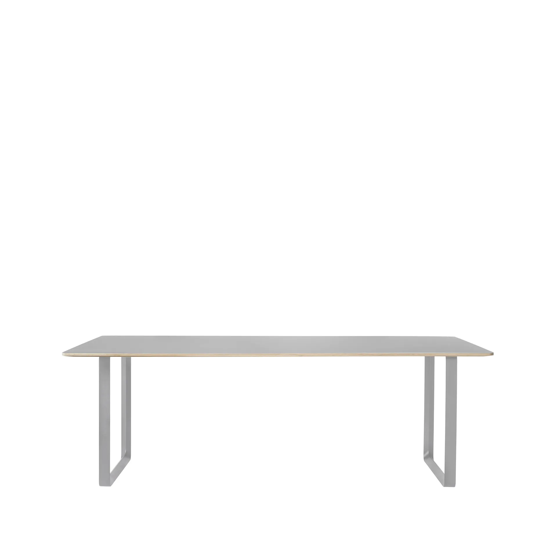Table à manger 70/70 225x90 cm, Grey linoleum-Plywood-Grey Muuto