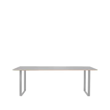 Table à manger 70/70 225x90 cm - Grey linoleum-Plywood-Grey - Muuto