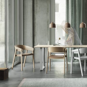 Table à manger 70/70 225x90 cm - Grey linoleum-Plywood-Sand - Muuto