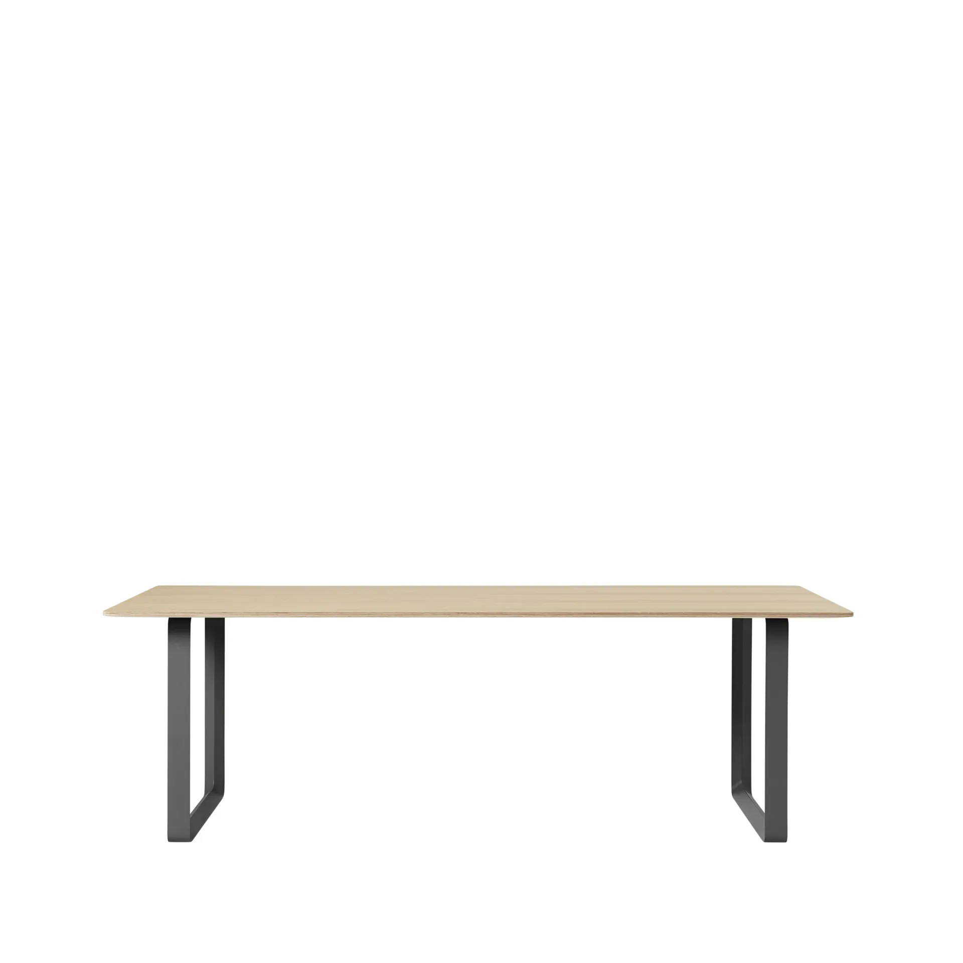 Table à manger 70/70 225x90 cm, Oak veneer-Plywood-Black Muuto