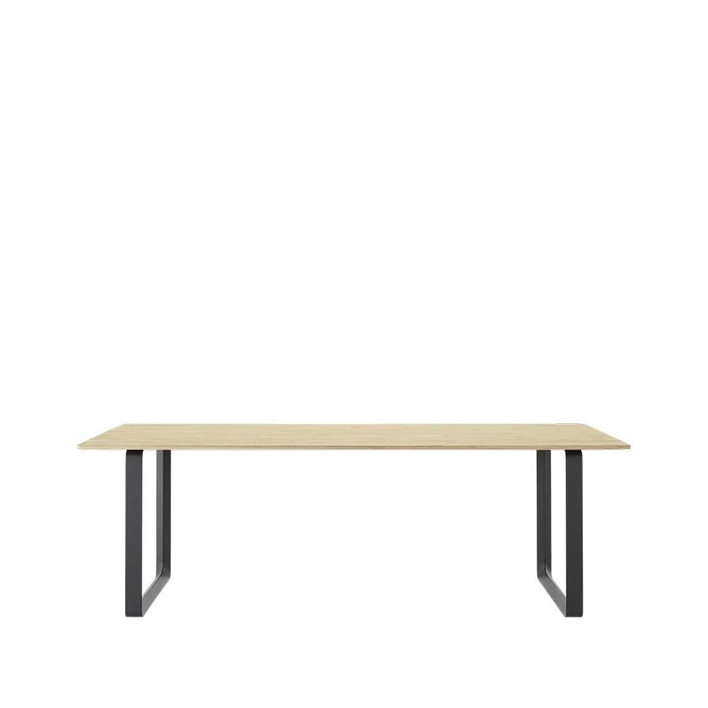 Table à manger 70/70 225x90 cm, Solid oak-Black Muuto