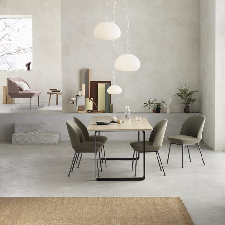 Table à manger 70/70 225x90 cm, Solid oak-Grey Muuto